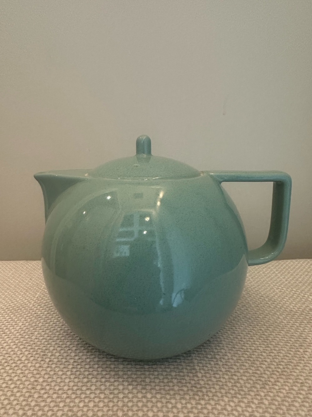 Vintage Sasaki Colorstone Tea Pot VERT DE GRIS Vignelli Designs Green 80s Retro